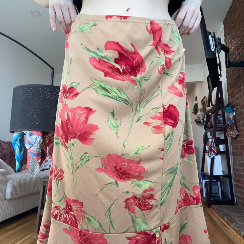 Floral Tan Skirt